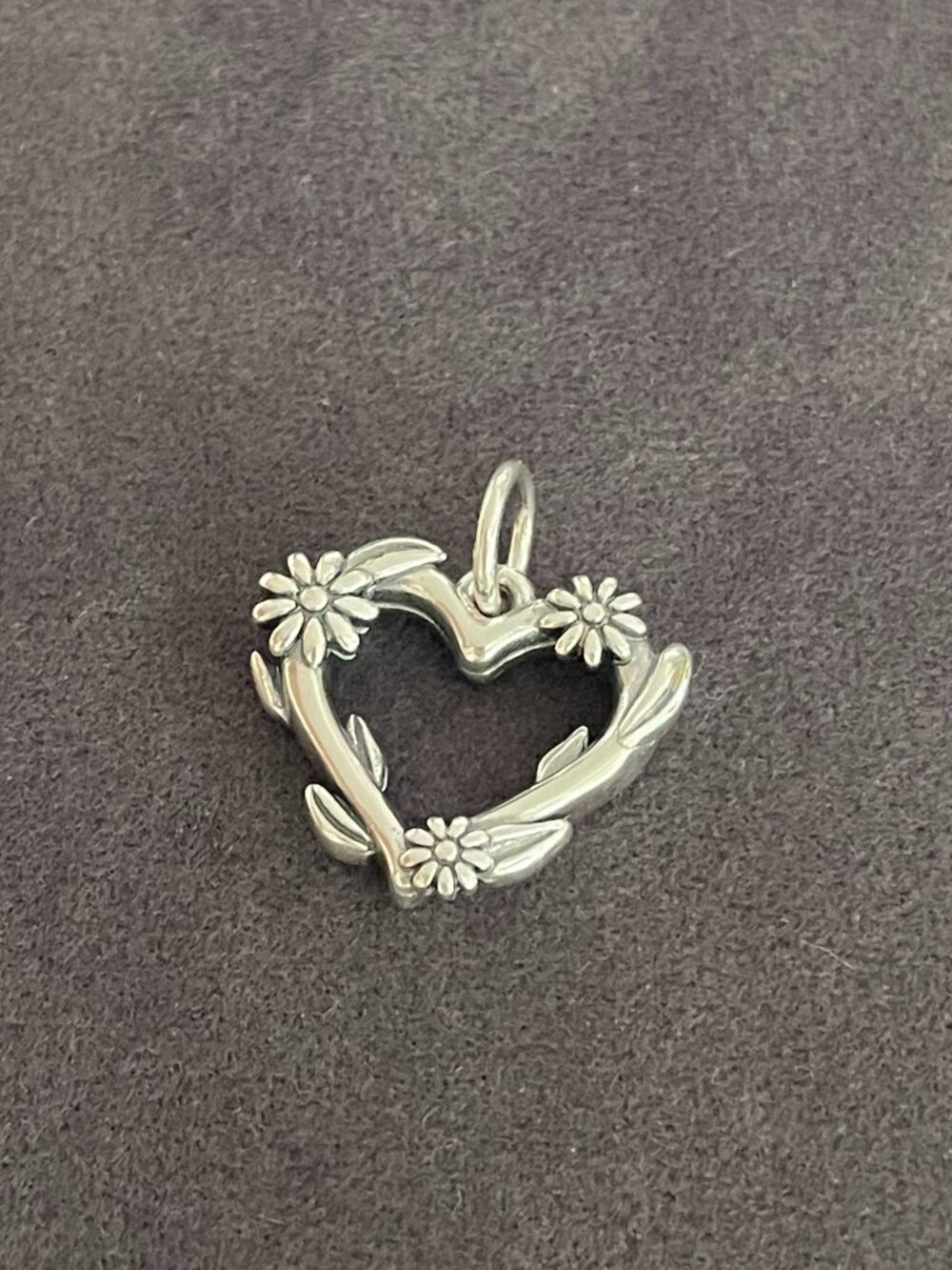 James Avery Flowering Vines Heart Charm